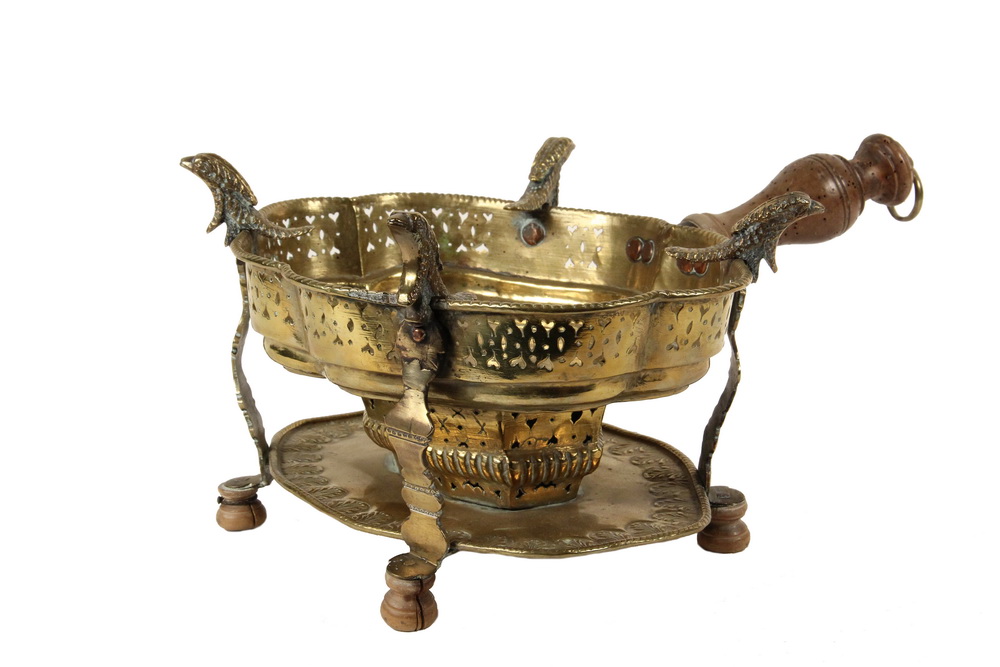 Appraisal: EARLY DUTCH BRAZIER - th c Charcoal Brazier in solid