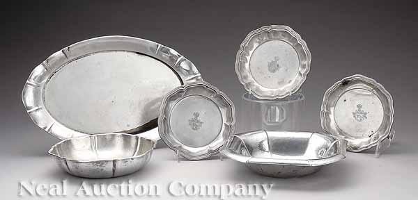 Appraisal: A Group of German Silver Serving Pieces early th c