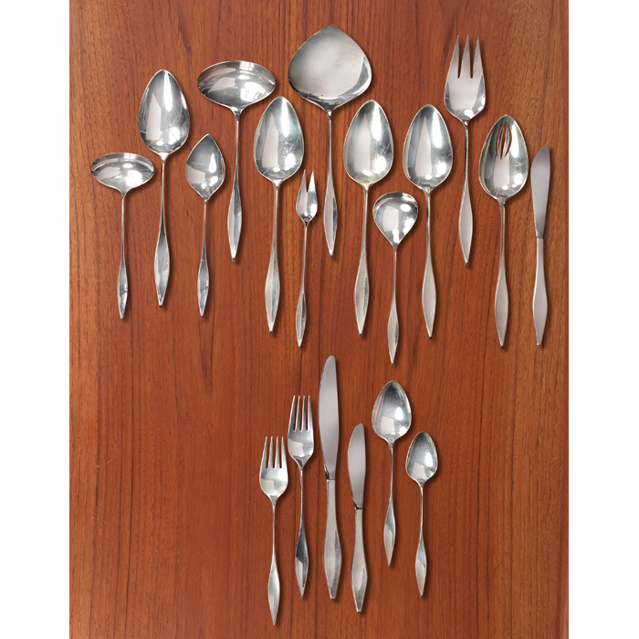 Appraisal: John Prip Lark sterling silver flatware pieces by Reed and