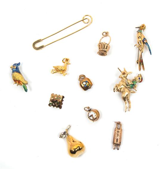 Appraisal: Sale Lot An Assortment of Goldtone Items consisting of seven