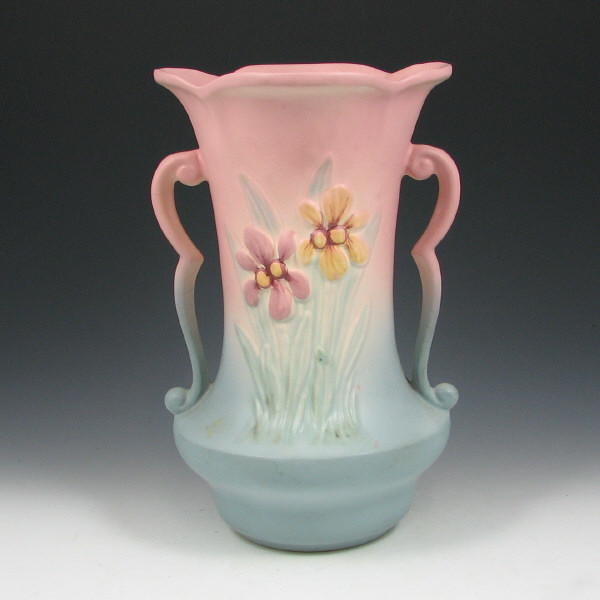 Appraisal: Hull Iris - Vase Iris vase in pink and blue