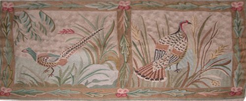 Appraisal: Artist Title Exotic Birds Embroidery Wall Hanging Medium embroidery Dimensions