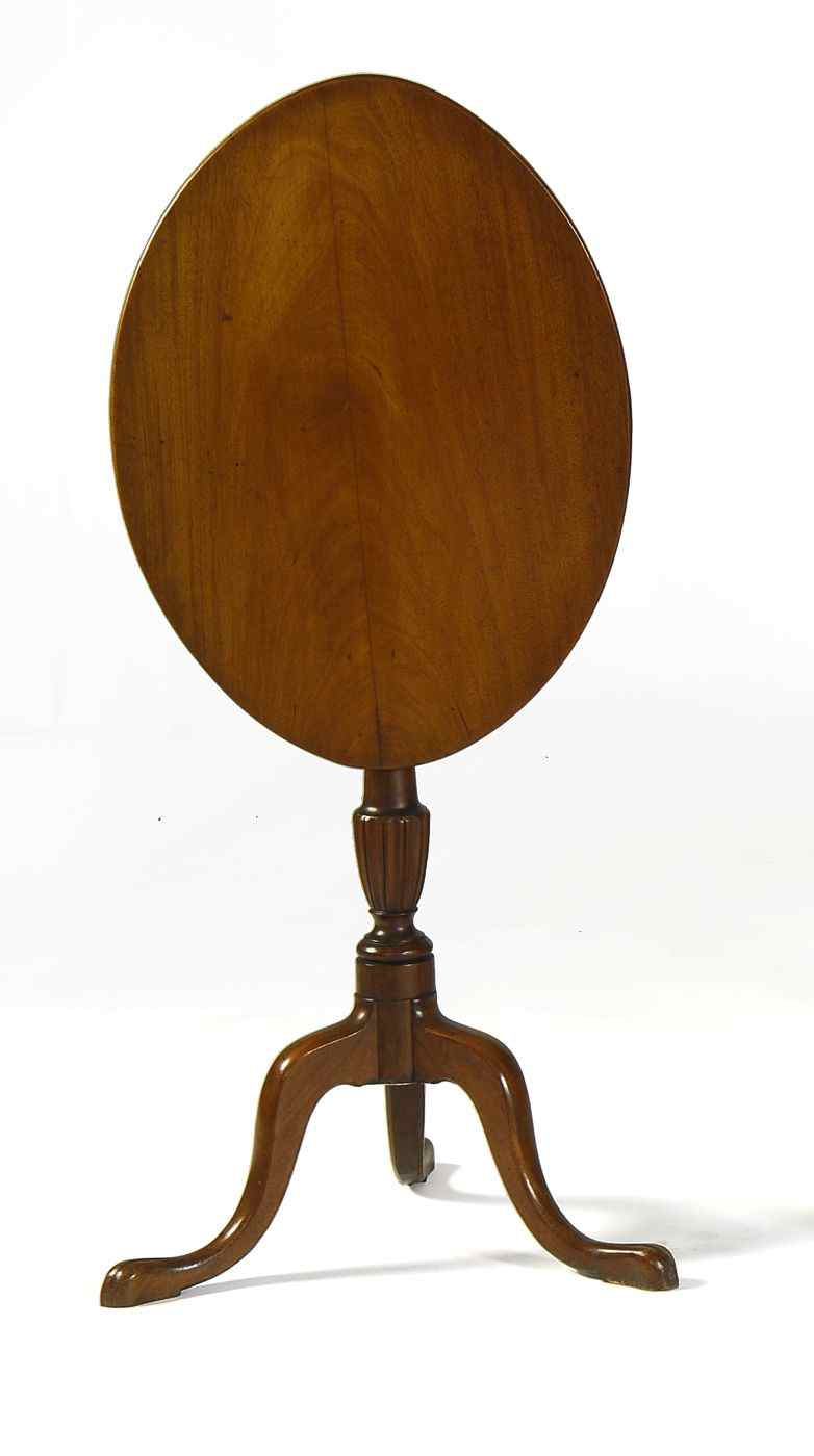 Appraisal: ANTIQUE AMERICAN QUEEN ANNE TILT-TOP CANDLESTANDRhode Island Circa In mahogany