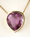 Appraisal: PENDANT - Large fancy teardrop shape amethyst approx cts set