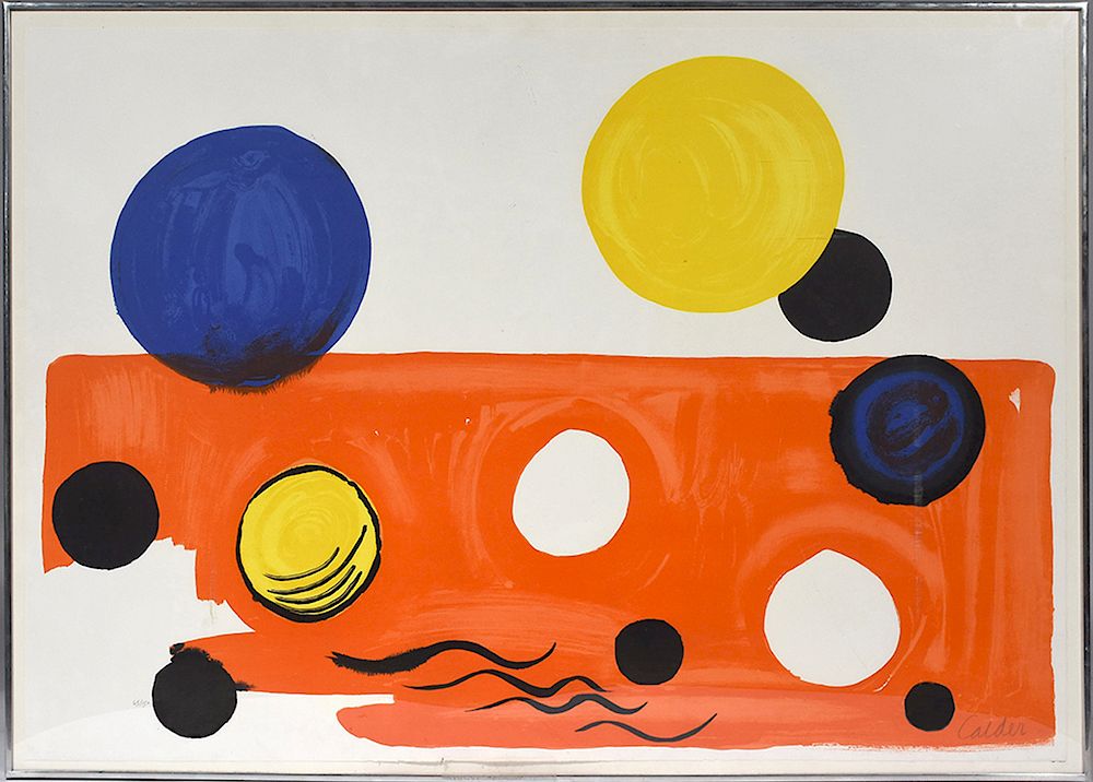 Appraisal: Alexander Calder colored lithograph titled Landscape Limited Ed Alexander Calder