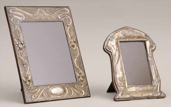 Appraisal: TWO ENGLISH SILVER PICTURE FRAMES Marks for Chester and Birmingham