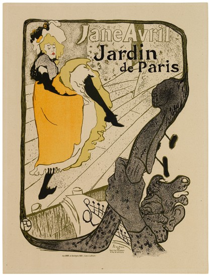 Appraisal: HENRI DE TOULOUSE-LAUTREC - JANE AVRIL Ma tres de l'Affiche