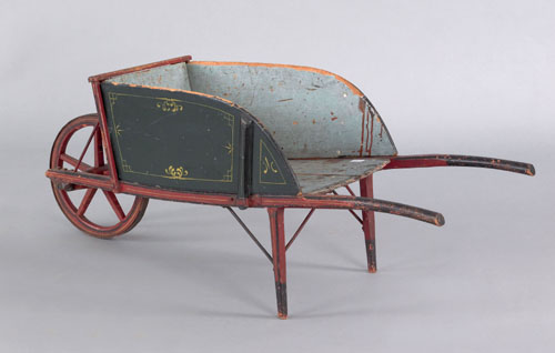 Appraisal: Painted child's wheelbarrow attributed to the Gruber Wagon Works Reading