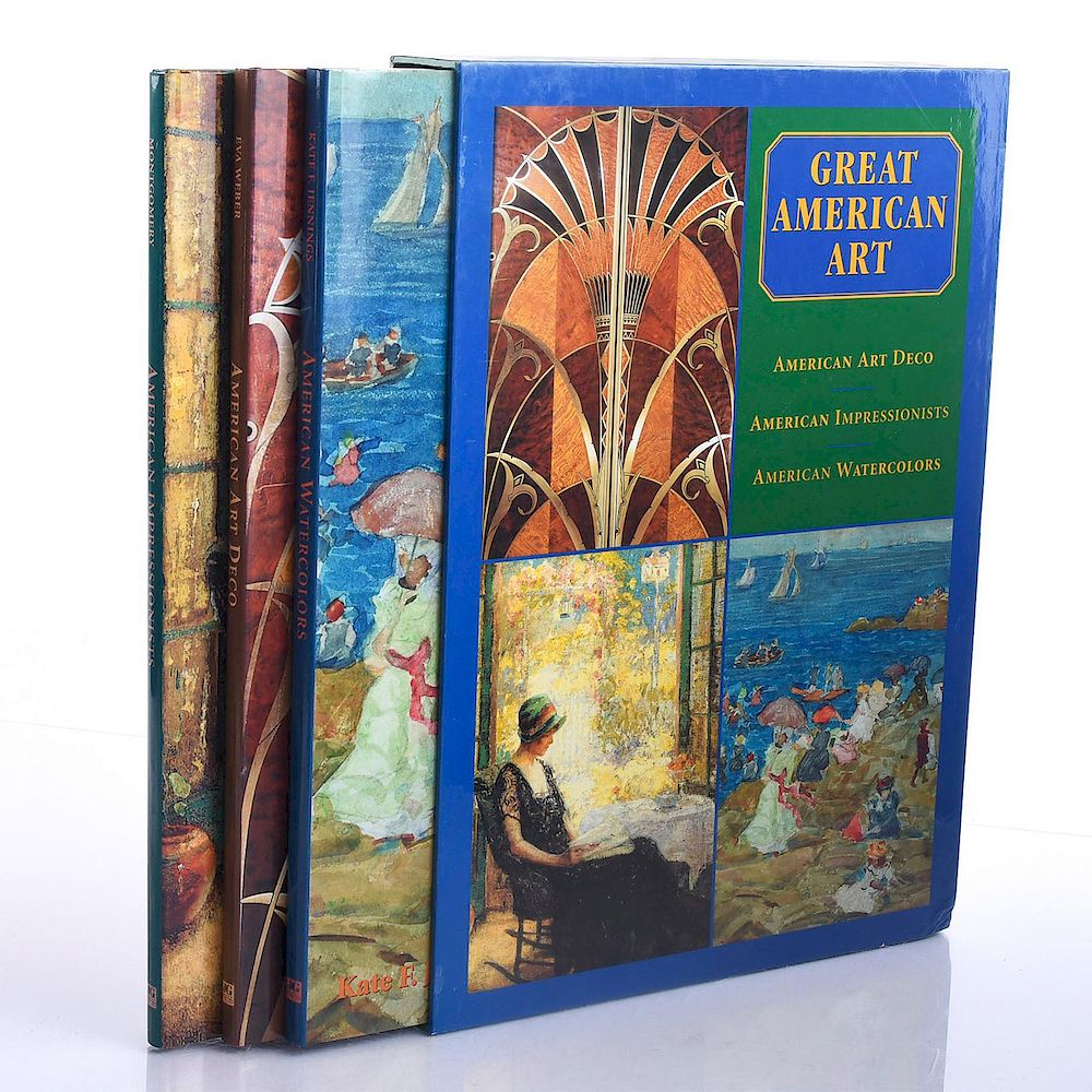 Appraisal: BOOKS ON GREAT AMERICAN ART American Art Deco Impressionists and