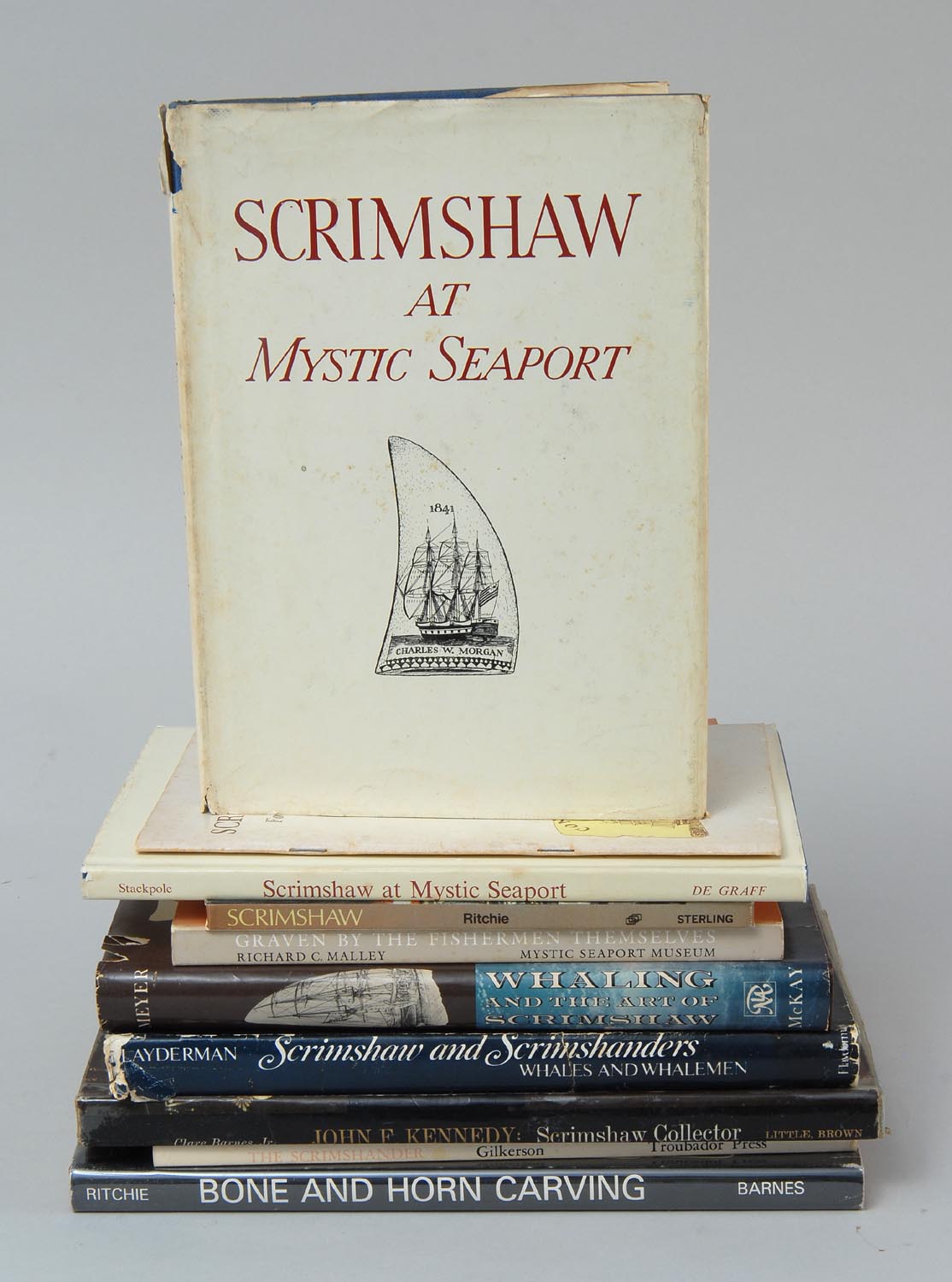 Appraisal: SCRIMSHAW Ten books Flayderman E N Scrimshaw and Scrimshanders New