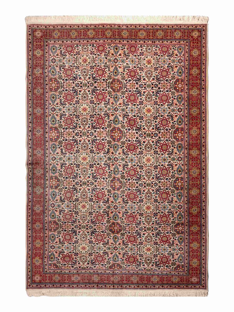 Appraisal: A Hereke Wool Rug A Hereke Wool Rug Second Half