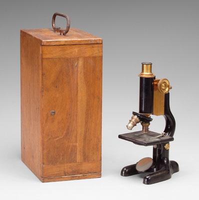 Appraisal: Bausch amp Lomb microscope cast brass with black-painted surface nosepiece