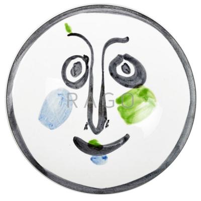 Appraisal: PABLO PICASSO MADOURA Plate Face no Condition Report