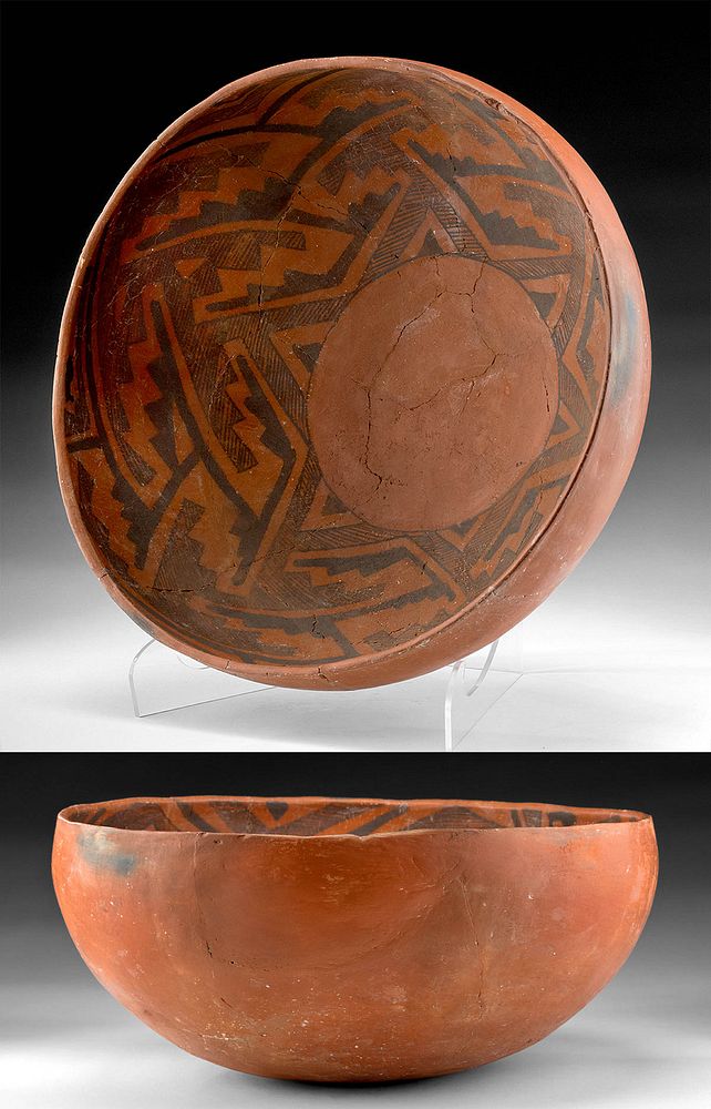 Appraisal: Prehistoric Anasazi St John's Black-on-Red Bowl Southwestern USA east central