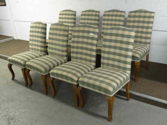 Appraisal: Set of eight decorative upholstered chairs '' Seat Ht ''