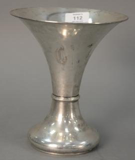 Appraisal: Stieff sterling silver trumpet vase monogrammed ht in t oz