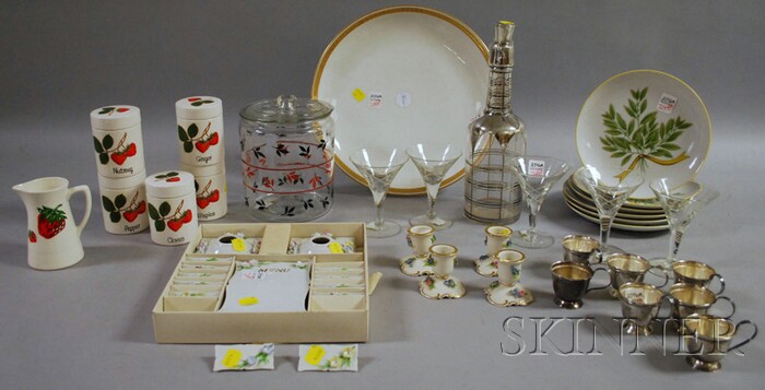 Appraisal: Group of Vintage and Decorative Table Items including a six-piece