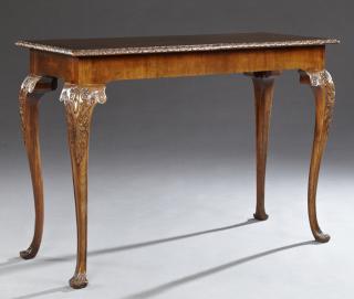 Appraisal: Georgian Style Carved Mahogany Console Table th c with a