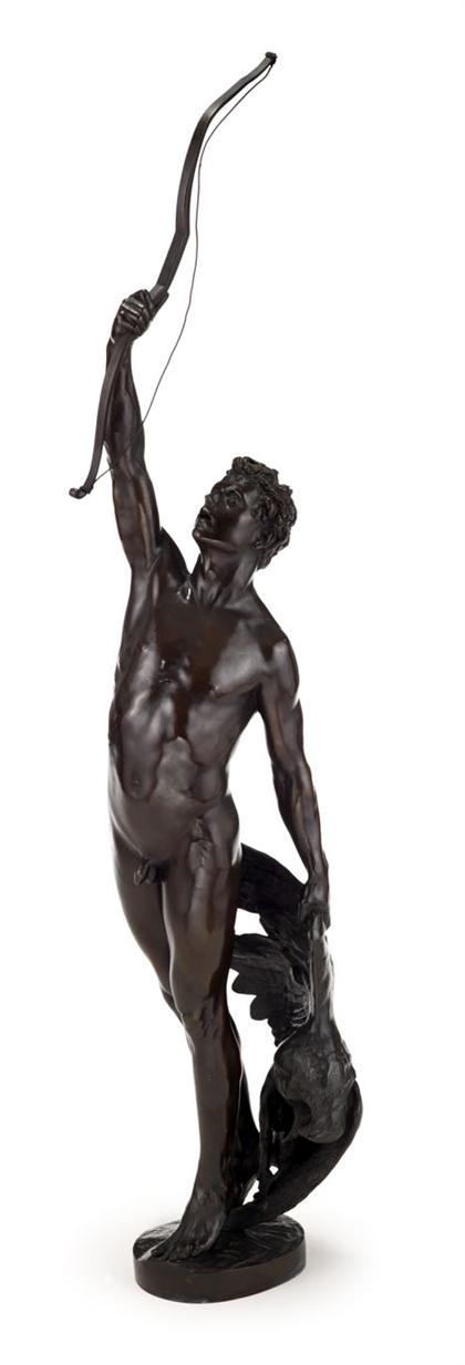 Appraisal: Joseph Uphues German - the eagle slayer Bronze medium brown