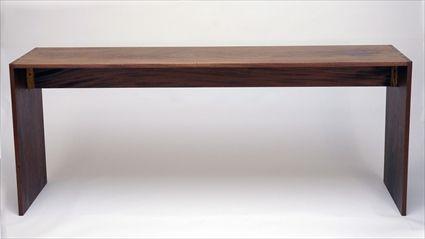 Appraisal: Danish Modern Mahogany Console Table x x in