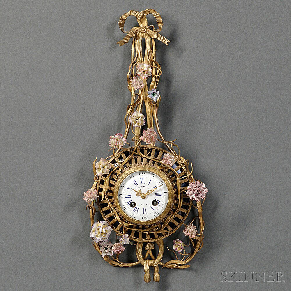 Appraisal: French Cartel Wall Clock c retailed by Shreve Crump Low