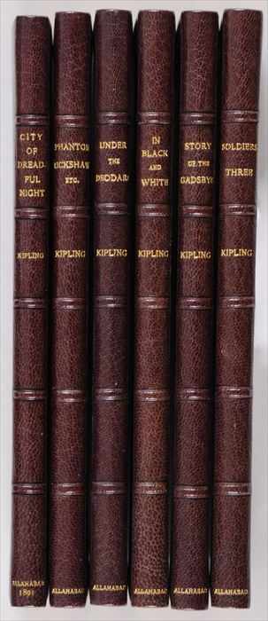 Appraisal: KIPLING RUDYARD - SIX FIRST EDITIONS IN ORIGINAL WRAPPERS ALL