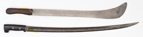 Appraisal: Ames-made saber blade dated with wood Collins-style grip Second example