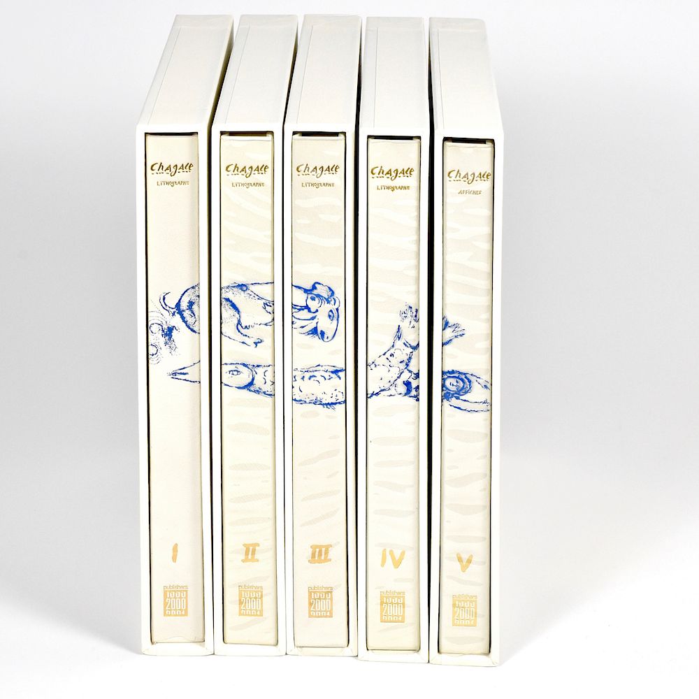 Appraisal: Marc Chagall Catalogue Raisonne Lithographs Volumes Five volume catalogue raisonne