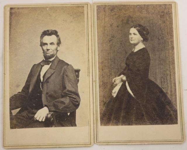 Appraisal: RARE CABINET CARDS PRESIDENT ABE LINCOLN PORTRAIT BY BRADY CA