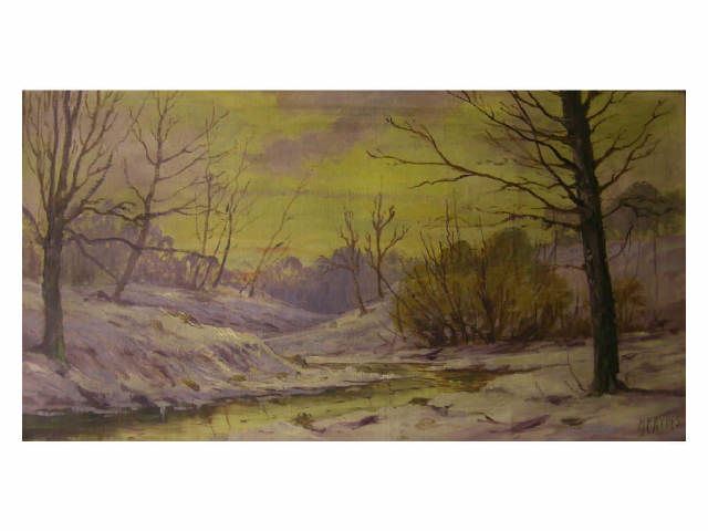 Appraisal: M C Ayres x Oil on canvas signed lower rightWinter