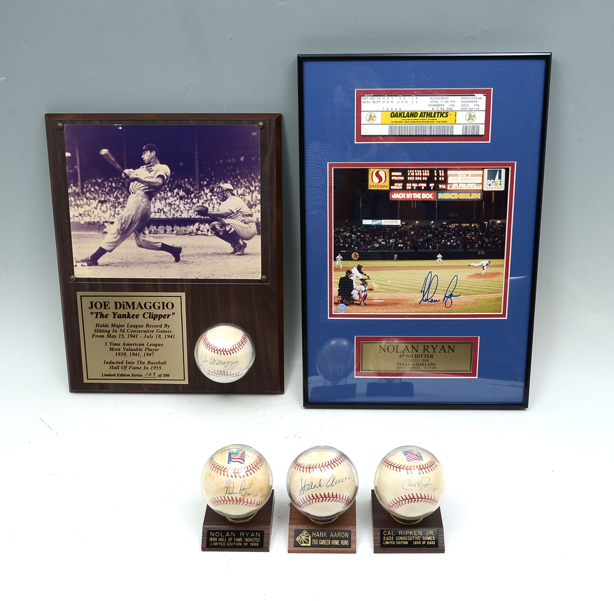 Appraisal: PC BASEBALL AUTOGRAPH COLLECTION Comprising - Signed baseballs including Hank