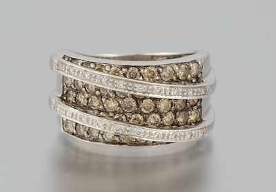 Appraisal: A Ladies' White and Chocolate Diamond Ring by LeVian k