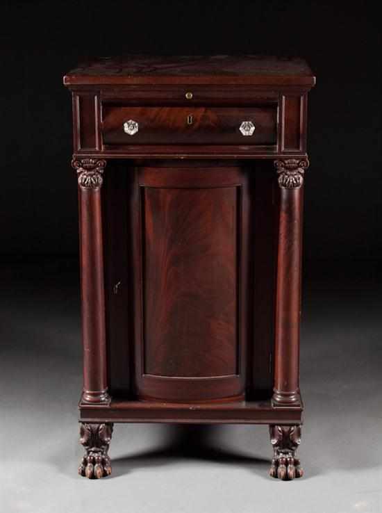 Appraisal: Classical Revival style carved mahogany liquor cabinet possibly Potthast Brothers