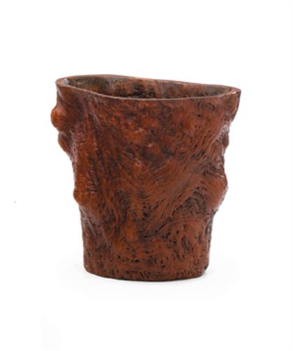 Appraisal: Fine Chinese huamu burl brush pot th th century Of