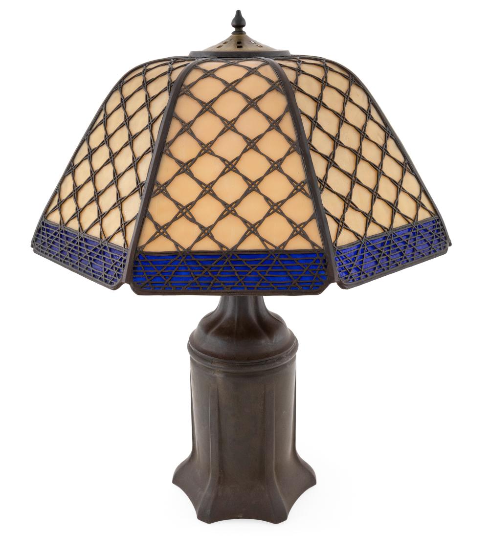 Appraisal: HANDEL TABLE LAMP FIRST QUARTER OF THE TH CENTURY BASE