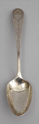 Appraisal: FEDERAL SILVER SOUP SPOON Impressed Hutton the handle bright cut