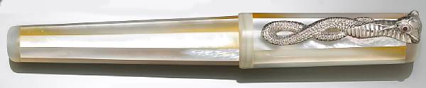 Appraisal: DANI TRIO White mother-of-pearl Grande Brillante fountain pen This pen