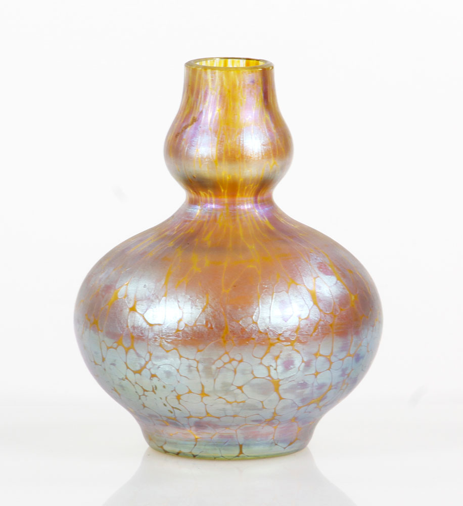 Appraisal: - Unsigned Loetz Iridescent Glass Vase Unsigned Loetz iridescent glass