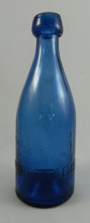 Appraisal: Soda round bottle Soda- round cobalt blue marked 'M Mc