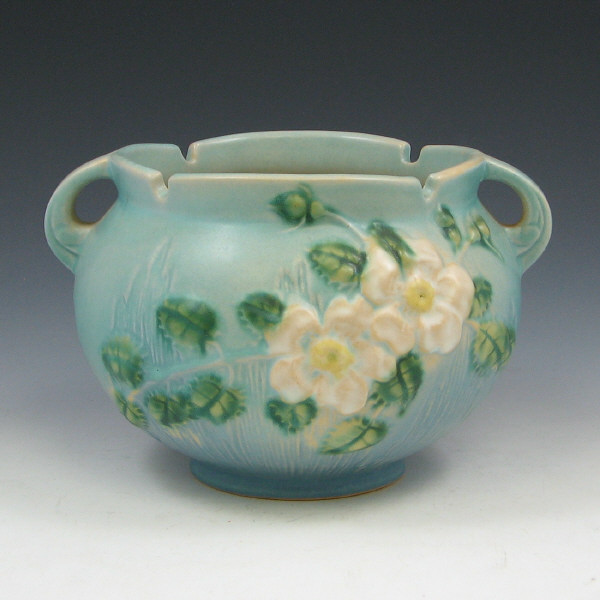 Appraisal: Roseville White Rose - Jardiniere - Mint Roseville blue White