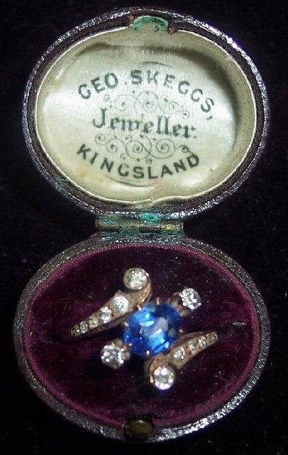 Appraisal: A sapphire and diamond ring the central sapphire in a