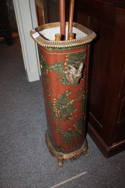 Appraisal: A REPRODUCTION CHINESE STYLE STICK STAND with gilt metal mounts