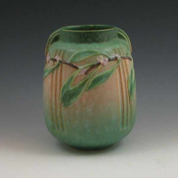 Appraisal: Roseville Laurel - '' vase in green Unmarked Mint ''