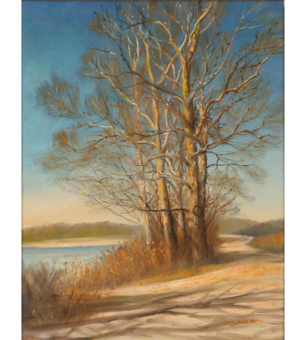 Appraisal: Jean Coval Garro American b late fall landscape oil on