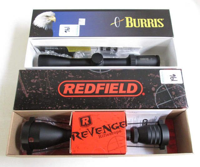 Appraisal: TWO RIFLE SCOPES Burrus Full Field E x- x- mm