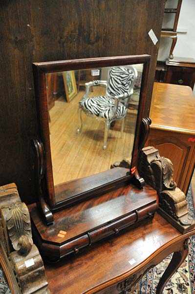 Appraisal: A LATE VICTORIAN MAHOGANY TOILET MIRROR