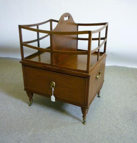 Appraisal: A MAHOGANY CANTERBURY early th century of oblong form the