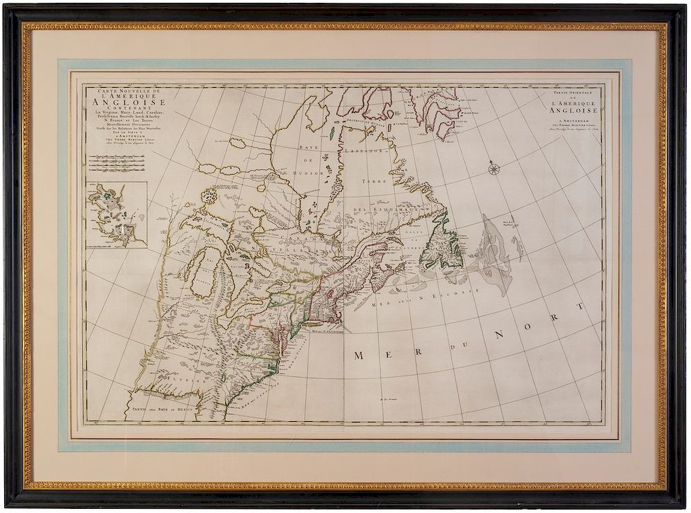 Appraisal: MORTIER S MAP OF THE FRENCH AND ENGLISH COLONIES IN