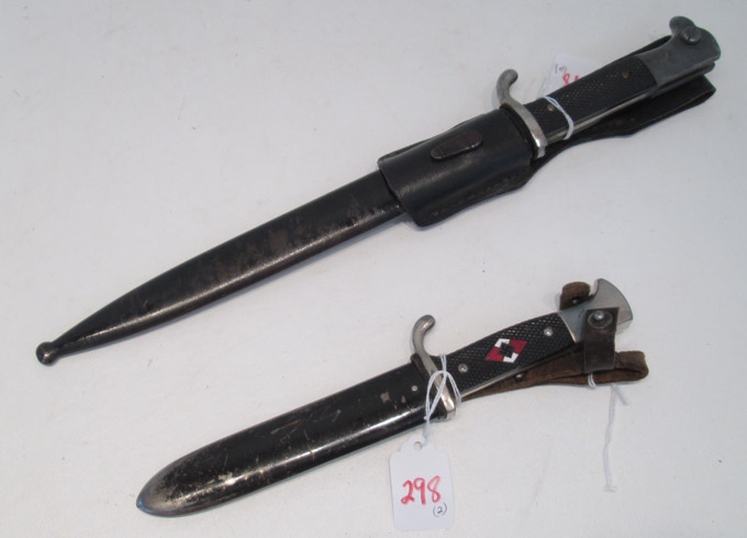 Appraisal: TWO GERMAN WORLD WAR II KNIVES the first a dress