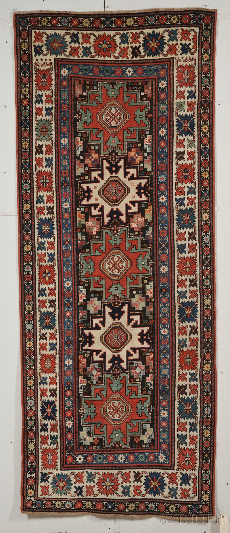 Appraisal: Lesghistan Long Rug Northeast Caucasus last quarter th century even